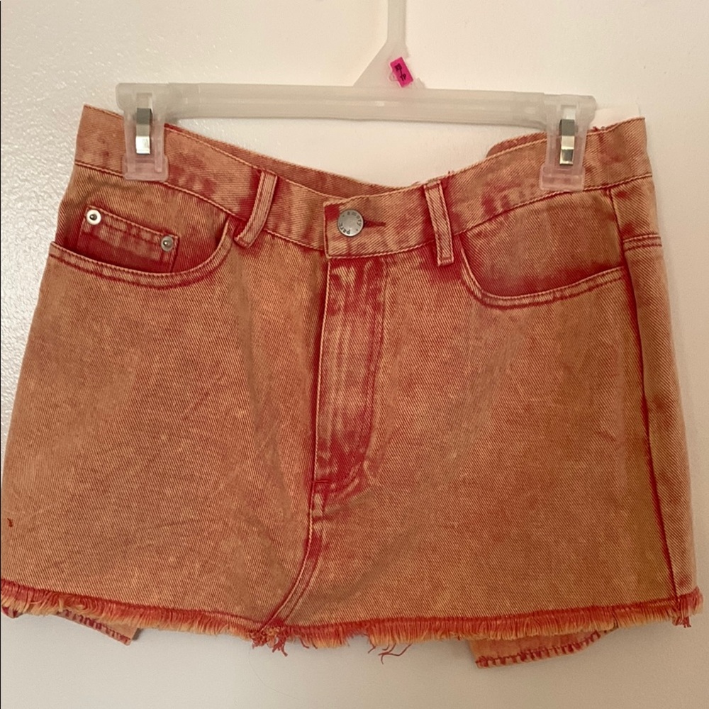 Trendy waged Red Denim Skirt never worn